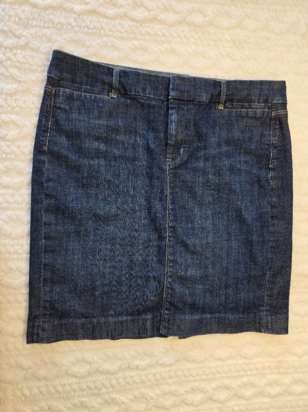Gap Limited Edition Denim Skirt Size 16 Dark Wash Stretch Jean Skirt
